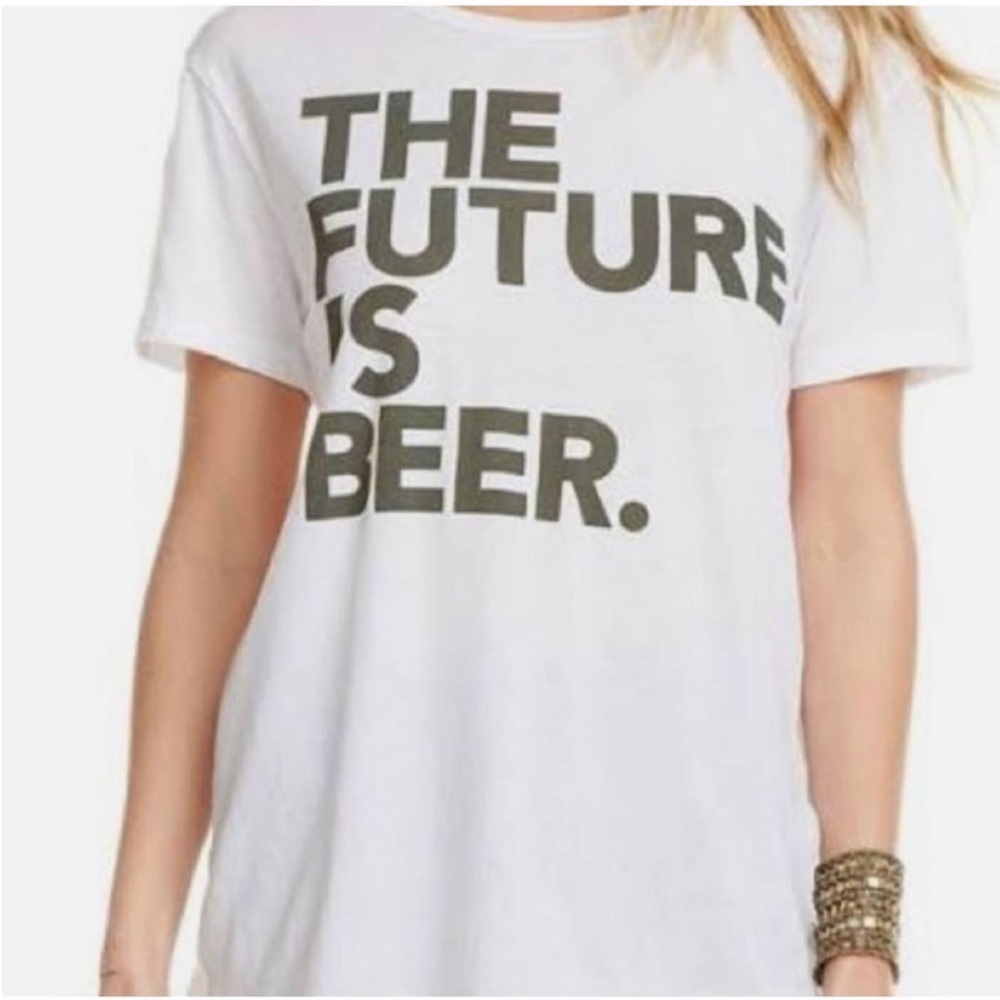 NWT Chaser Woman’s Short Sleeve Tee SZ Medium “The Future Is Beer”